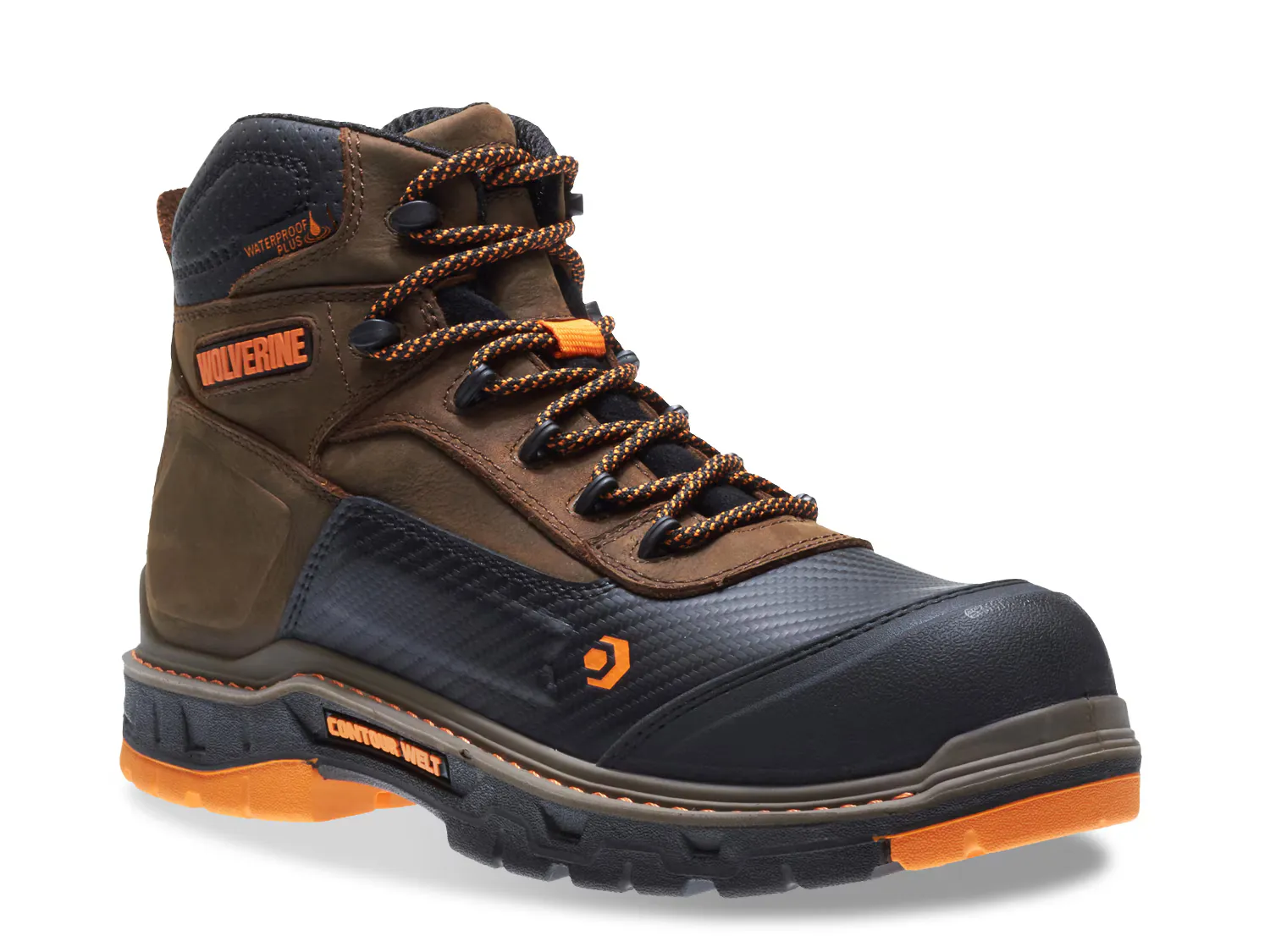 

Сапоги Overpass Mid Work Boot Wolverine, темно-коричневый/черный