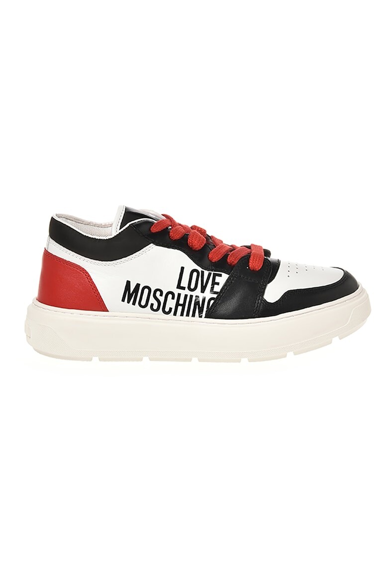 

Кожаные спортивные туфли с логотипом Love Moschino, красный