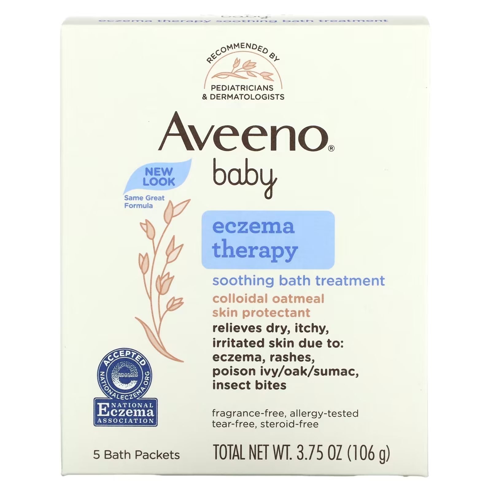 Успокаивающая процедура для ванн Аveeno Baby Eczema Therapy без ароматизаторов