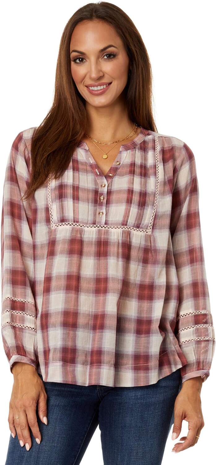 

Клетчатая рубашка-поповер Lucky Brand, цвет Dusty Cedar Plaid