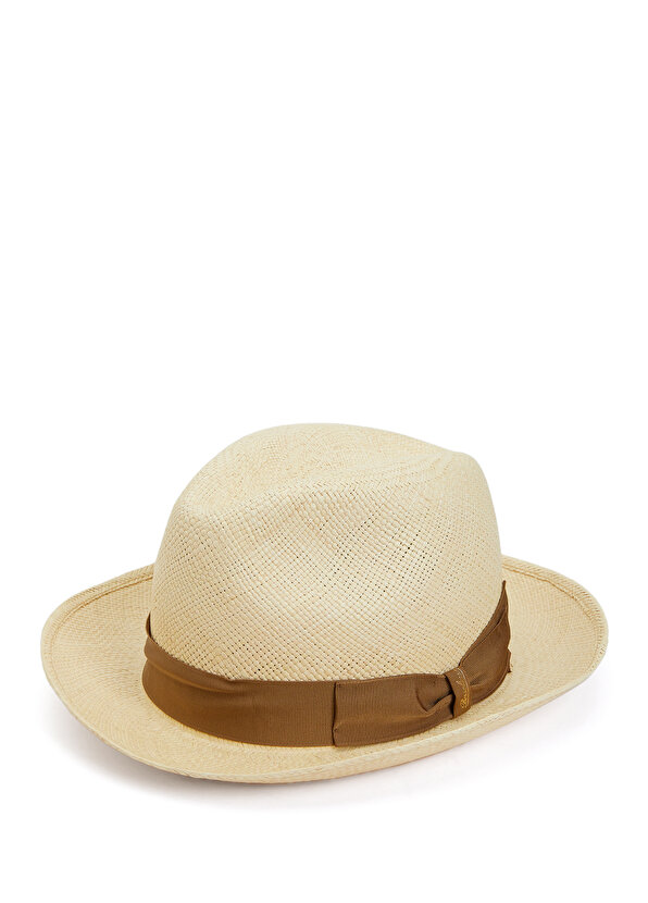 Бежево-коричневая мужская соломенная шляпа Borsalino 41329