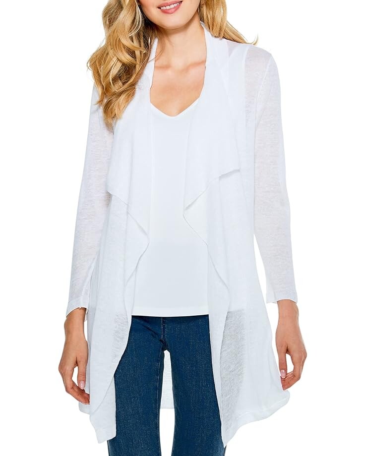 

Свитер NIC+ZOE Petite Featherweight Angle Sweater, белый