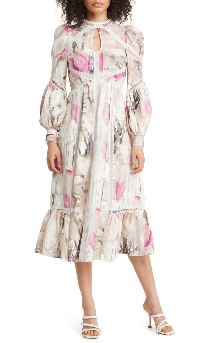 

Платье миди Freisya Out с цветочным принтом TED BAKER LONDON