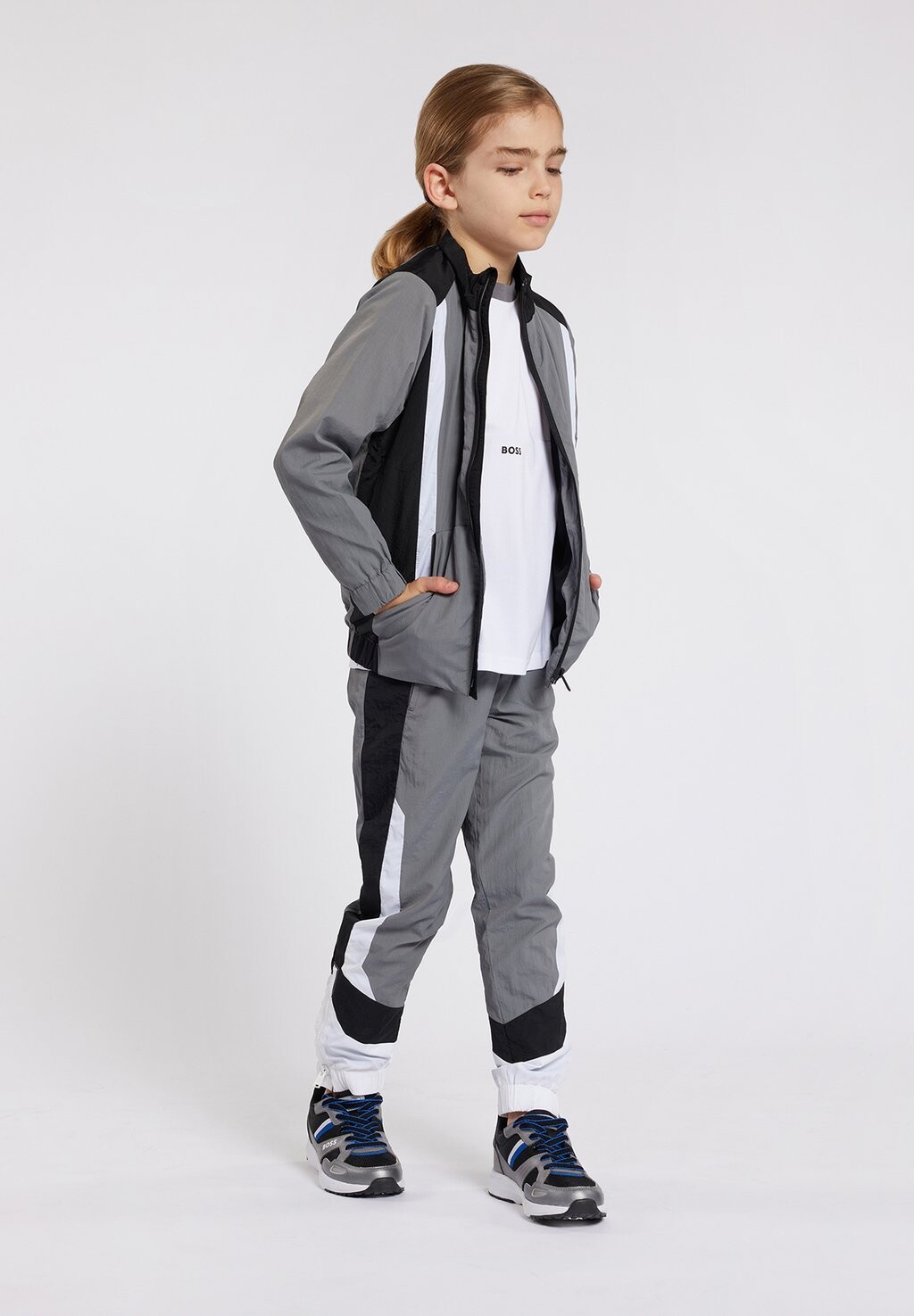 

Футболка с принтом MANCHES COURTES BOSS Kidswear, белый