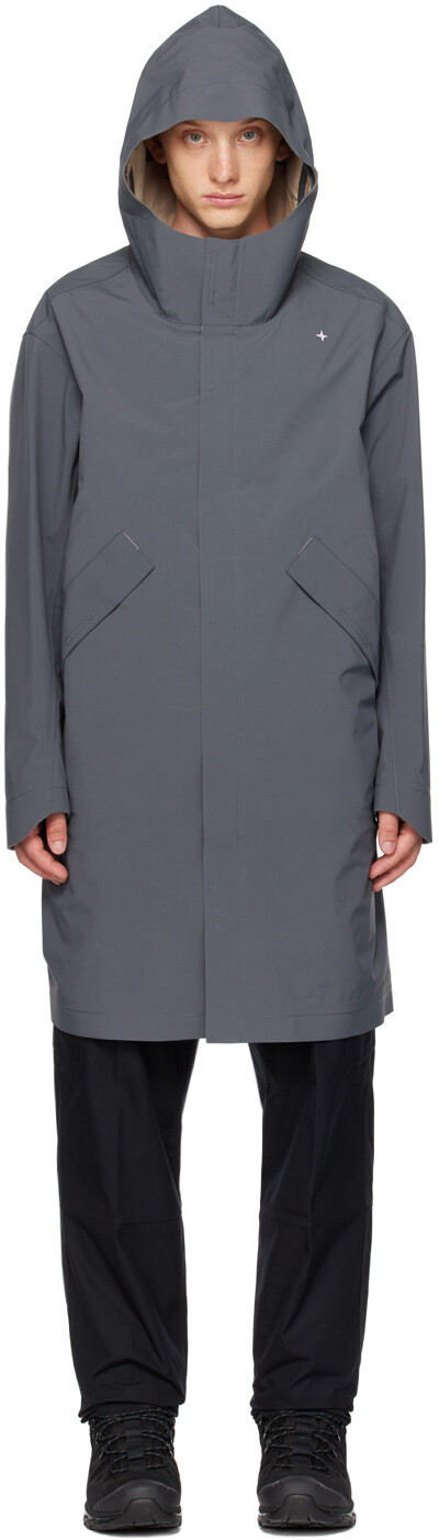 

Серое пальто Stone Island 3L, Серый
