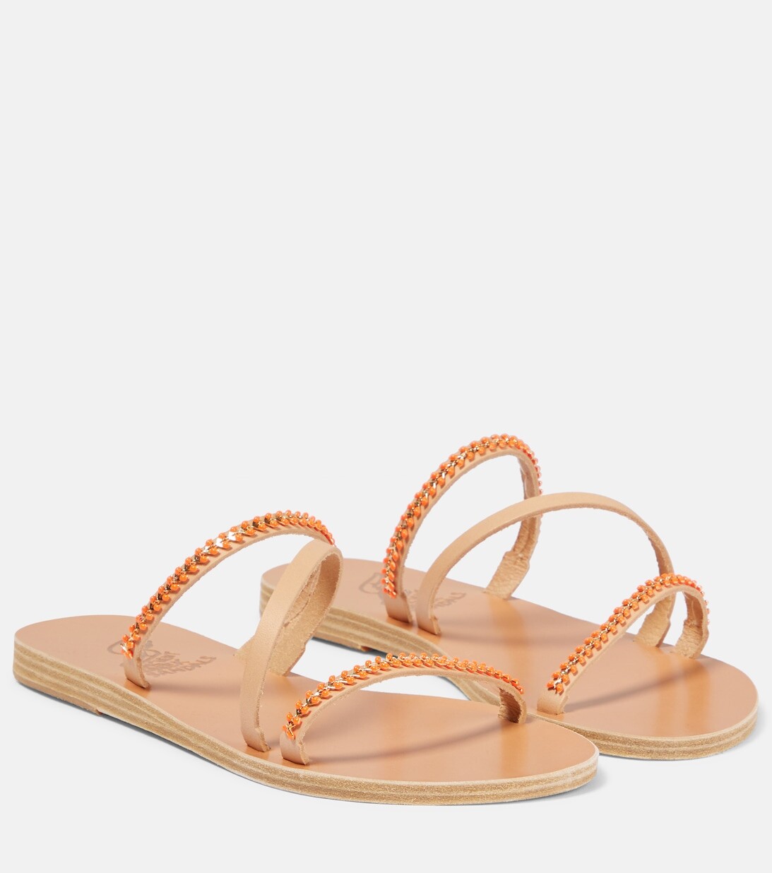 

Декорированные кожаные сандалии Apli Polytimi Ancient Greek Sandals, разноцветный