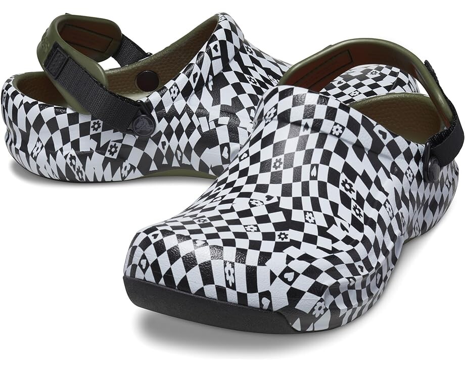

Сабо Crocs Work Bistro Pro LiteRide Clog, черный/белый