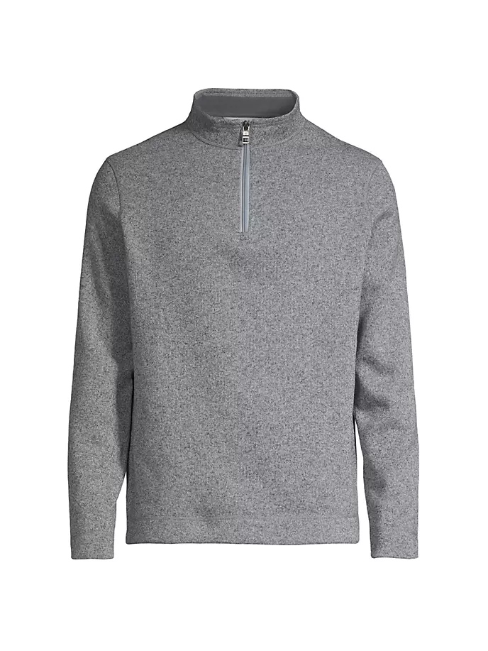 

Флисовый свитер с молнией до четверти Crown Peter Millar, серый