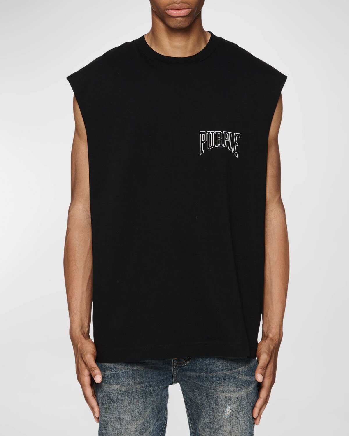 

Мужская футболка оверсайз с обрезанным рисунком PURPLE, цвет Oversized Cutoff Tee