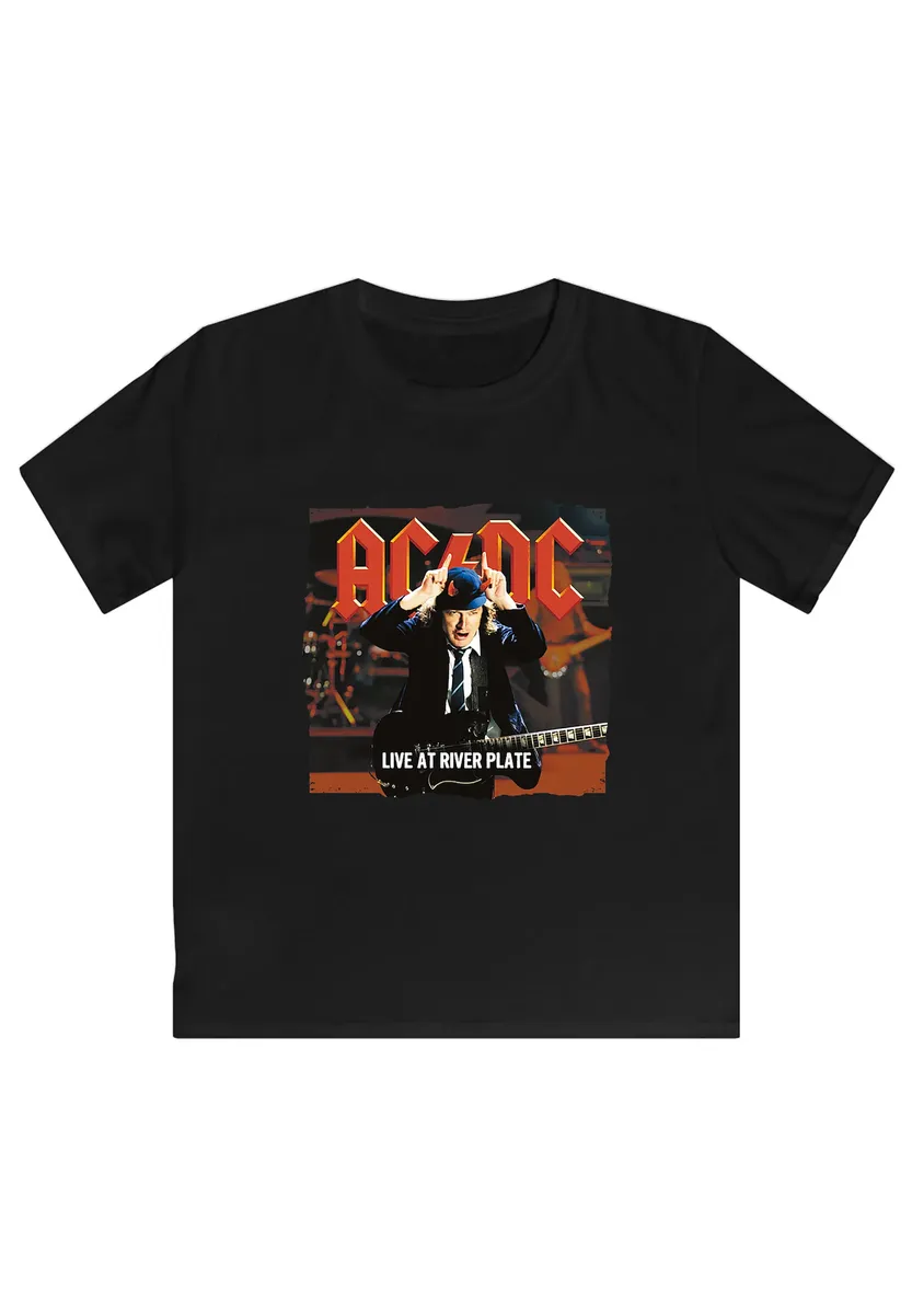 

Футболка F4NT4STIC "ACDC Live At River Plate", дети унисекс, товары премиум-класса, для мальчиков, девочек, рубашка с оркестром, черный