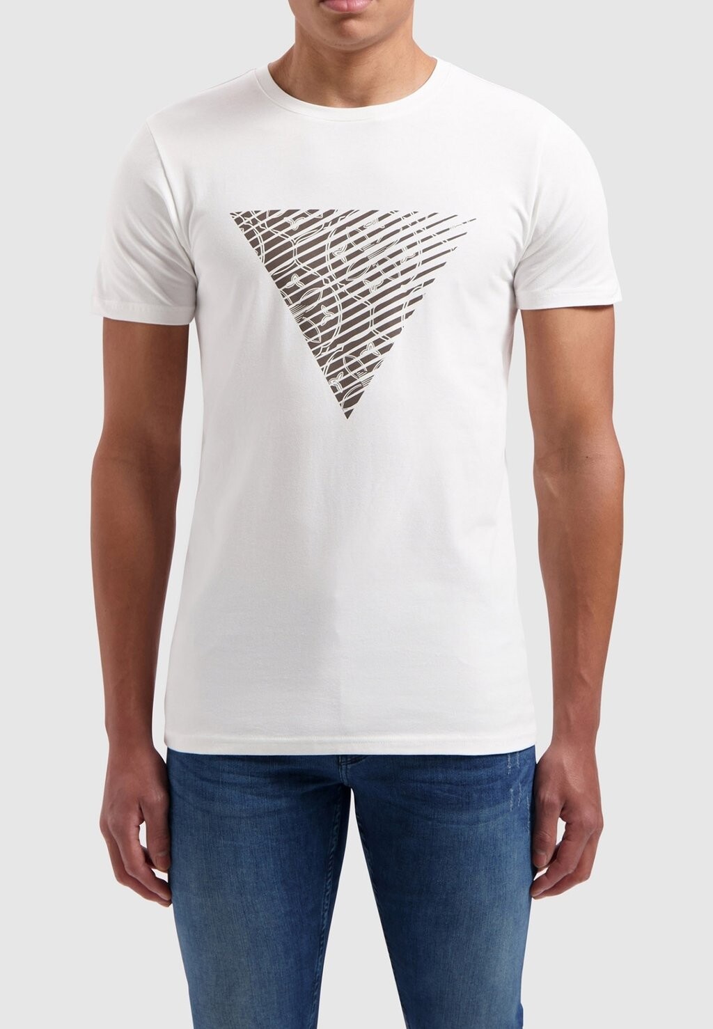 

Футболка с принтом SLIM FIT CREWNECK Pure Path, цвет off white