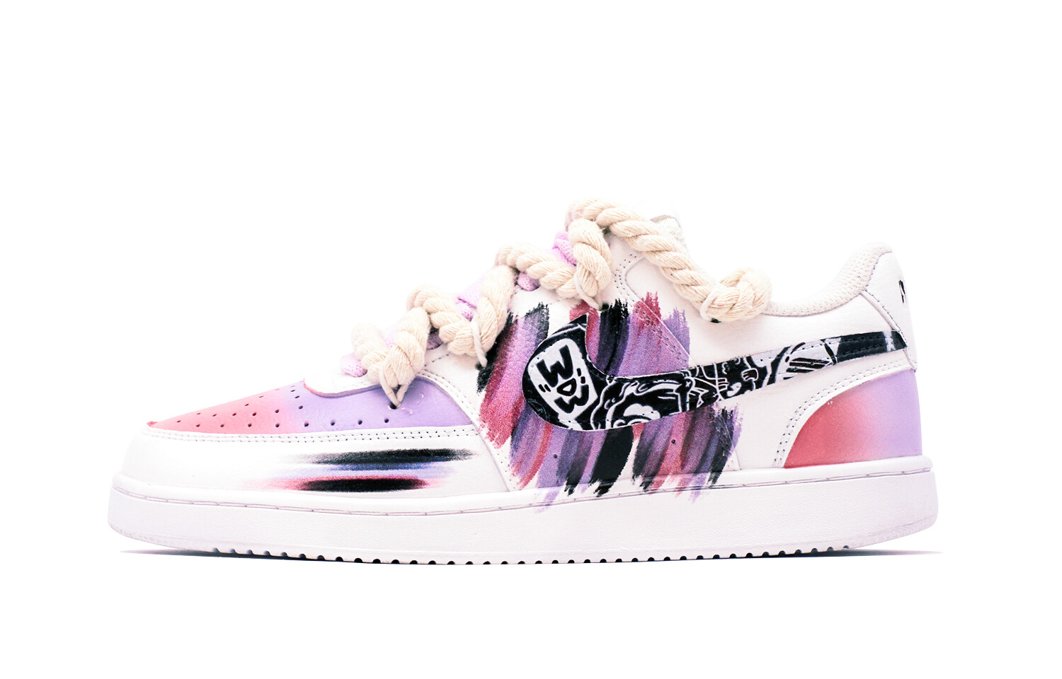 

Мужские кроссовки для скейтбординга Nike Court Vision 1, Pink White Black