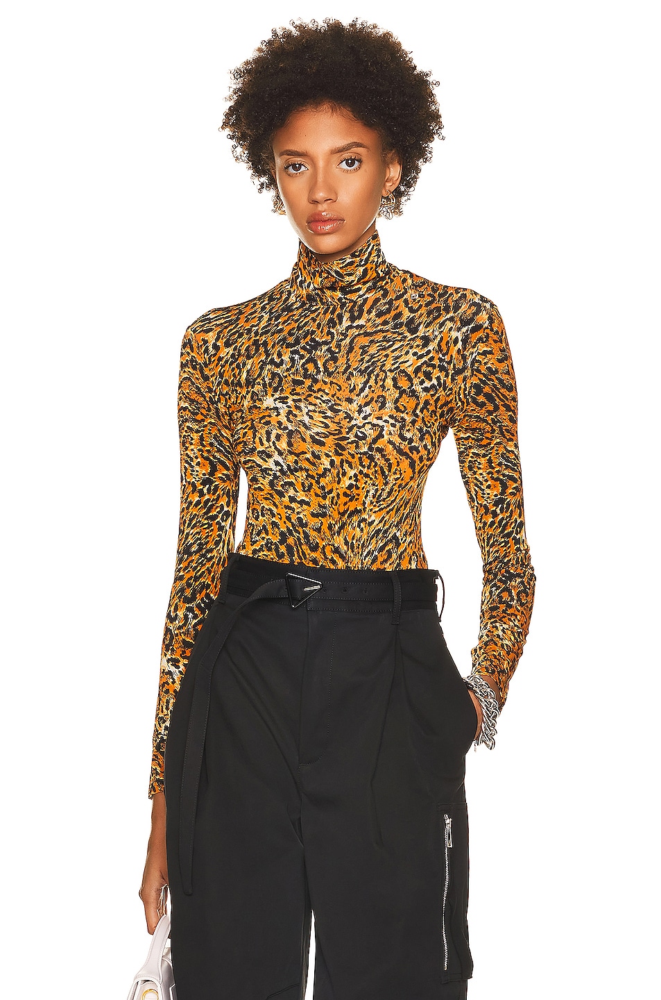 Водолазка Rabanne Long Sleeve, цвет Leopard Ratti