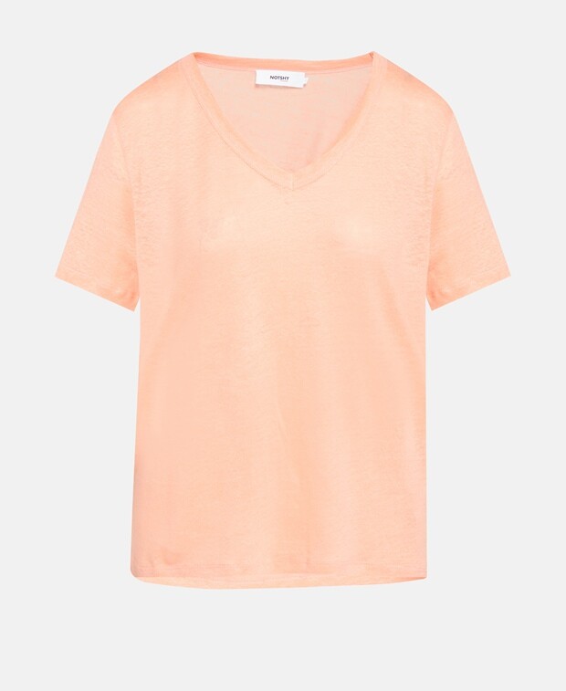 

Льняной лонгслив Notshy Cashmere, лосось
