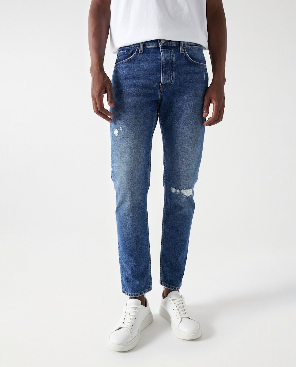 

Узкие мужские джинсы синего цвета Salsa Jeans, синий