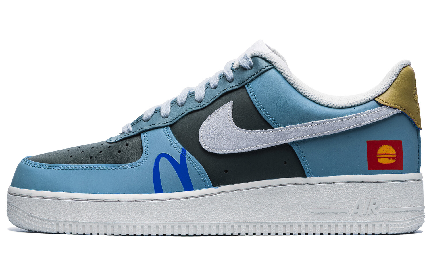 

Кроссовки Nike Air Force 1 Skateboarding Shoes Unisex Low-top Blue/white, голубой, Синий, Кроссовки Nike Air Force 1 Skateboarding Shoes Unisex Low-top Blue/white, голубой