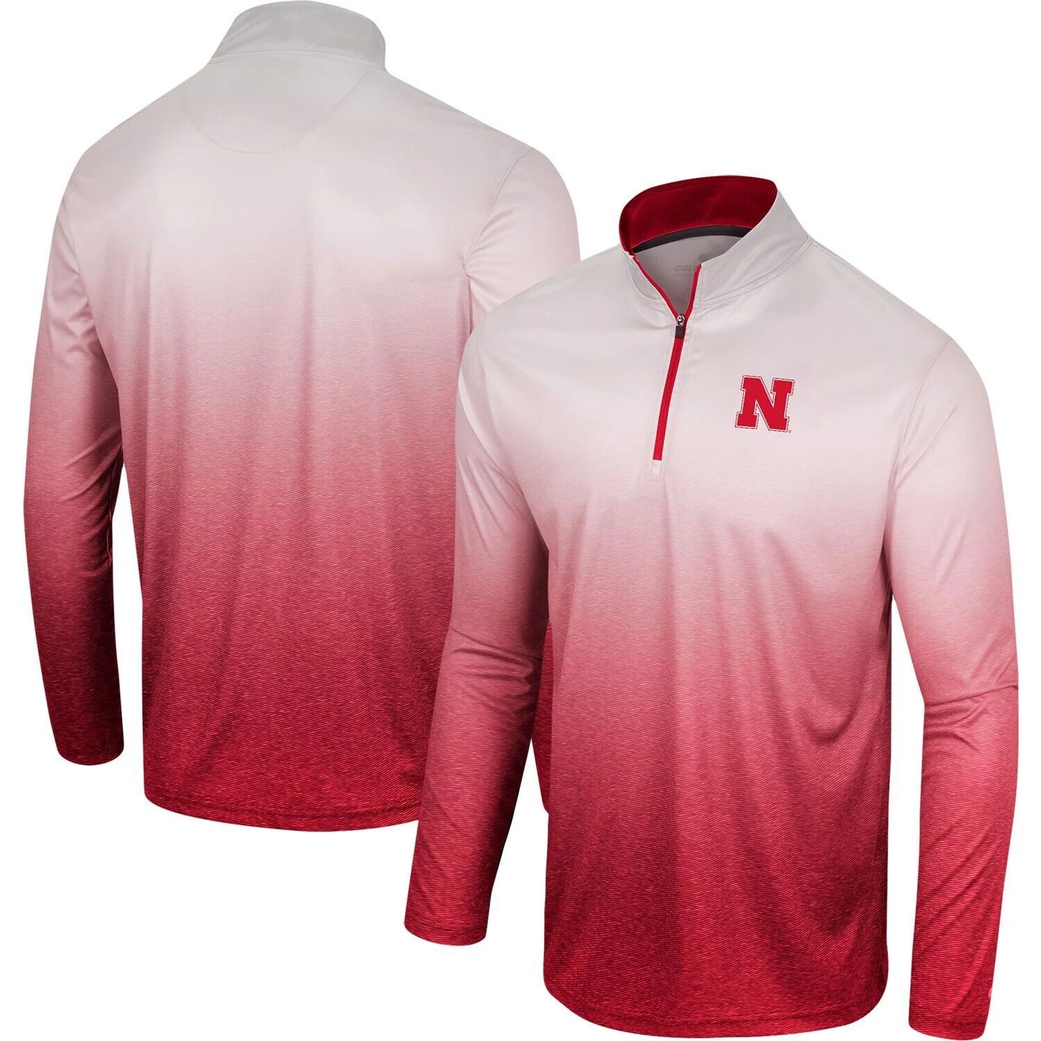 

Мужская ветровка с молнией на четверть, алый/белый Nebraska Huskers Laws of Physics Colosseum