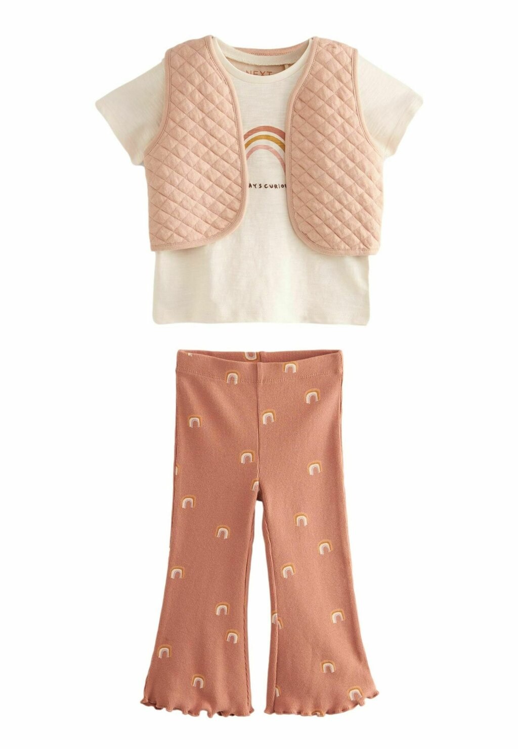 

Жилет SHORT SLEEVE WITH GILET AND SET REGULAR Next, цвет pink rainbow