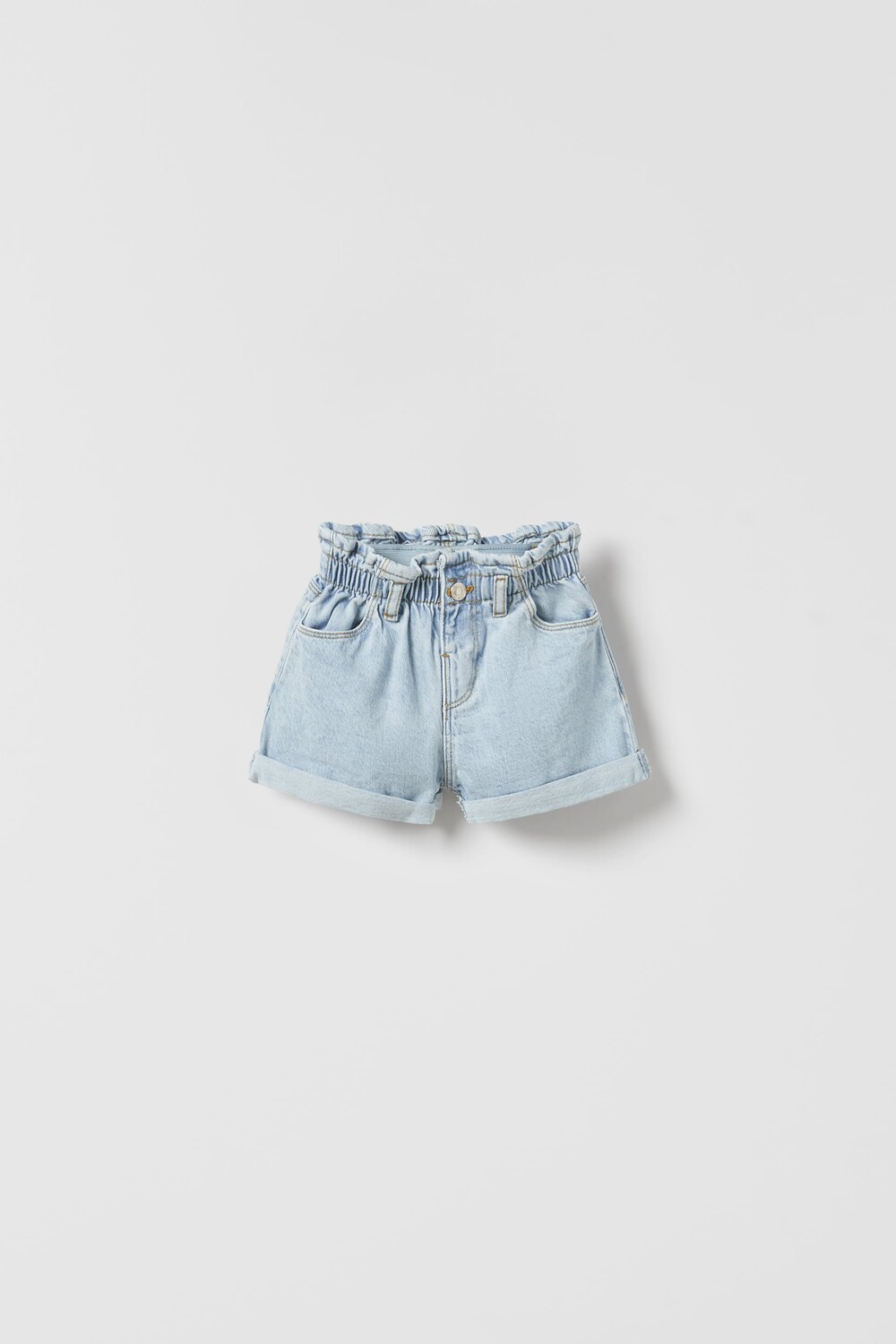 

Джинсовые шорты бумажный сумок Zara, голубой