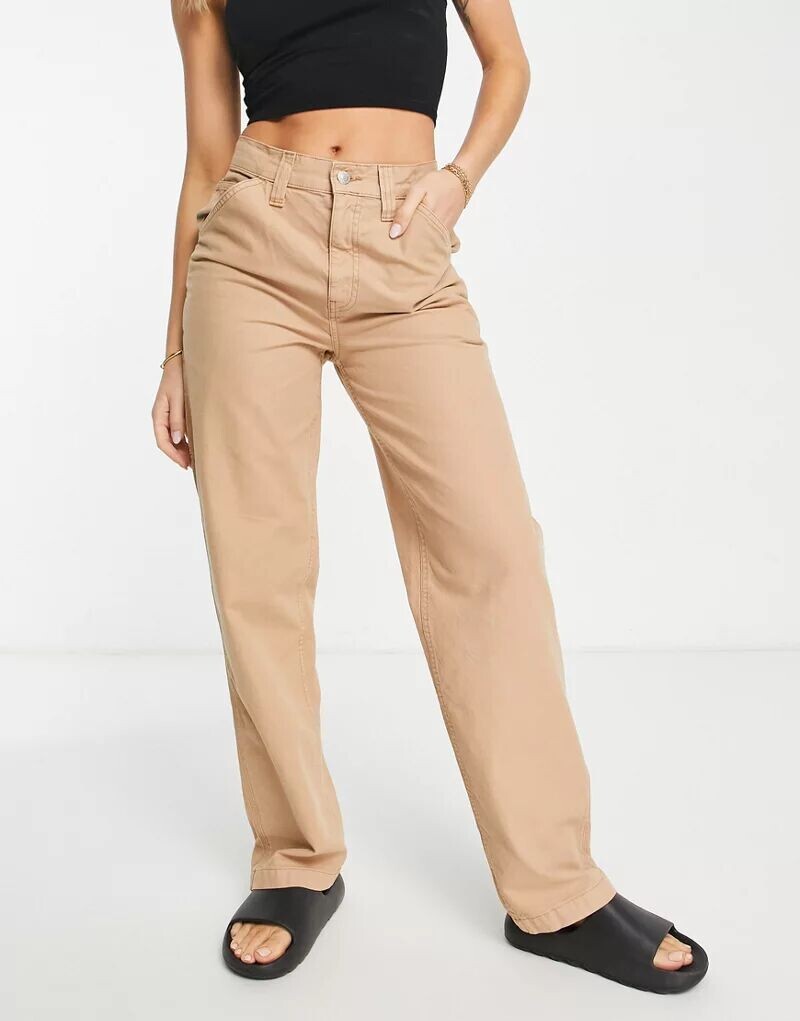 

Песочные минималистичные брюки-карго ASOS
