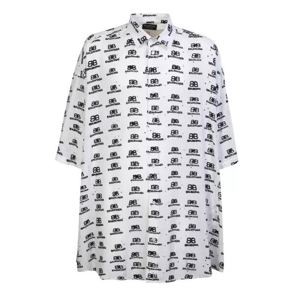 

Футболка white oversize shirt Balenciaga, мультиколор