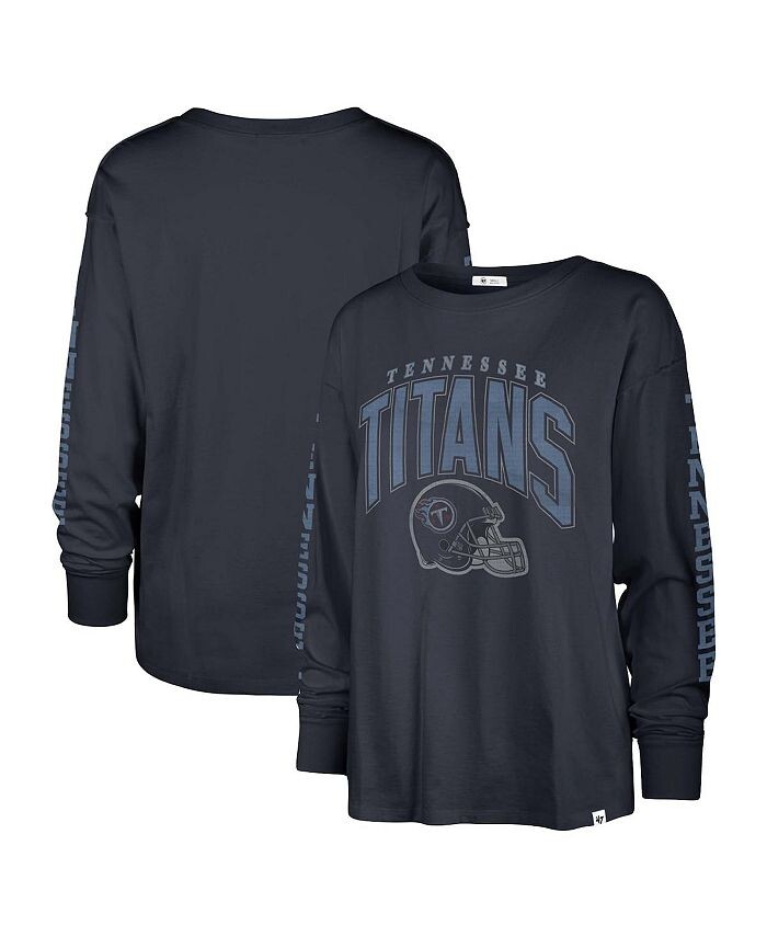 

Женская темно-синяя рваная футболка с длинным рукавом Tennessee Titans Tom Cat '47 Brand, синий