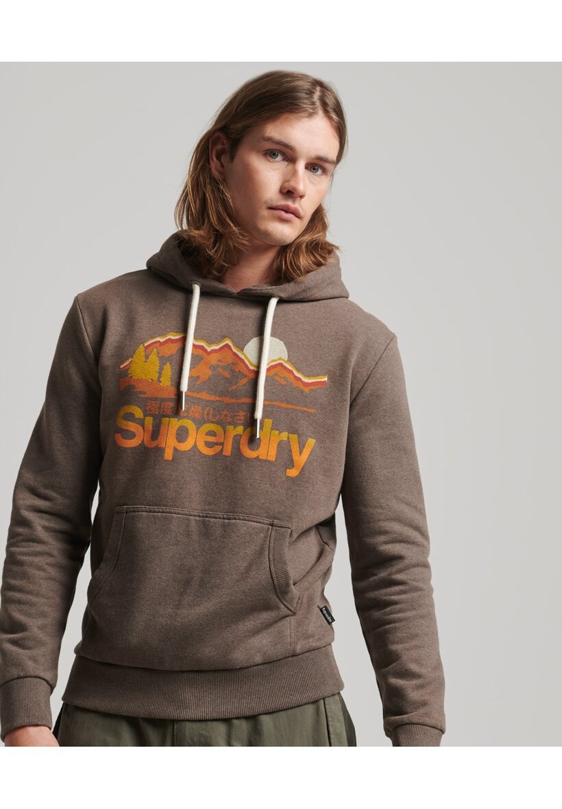 

Худи Superdry Great Outdoors, прянично-коричневый меланж