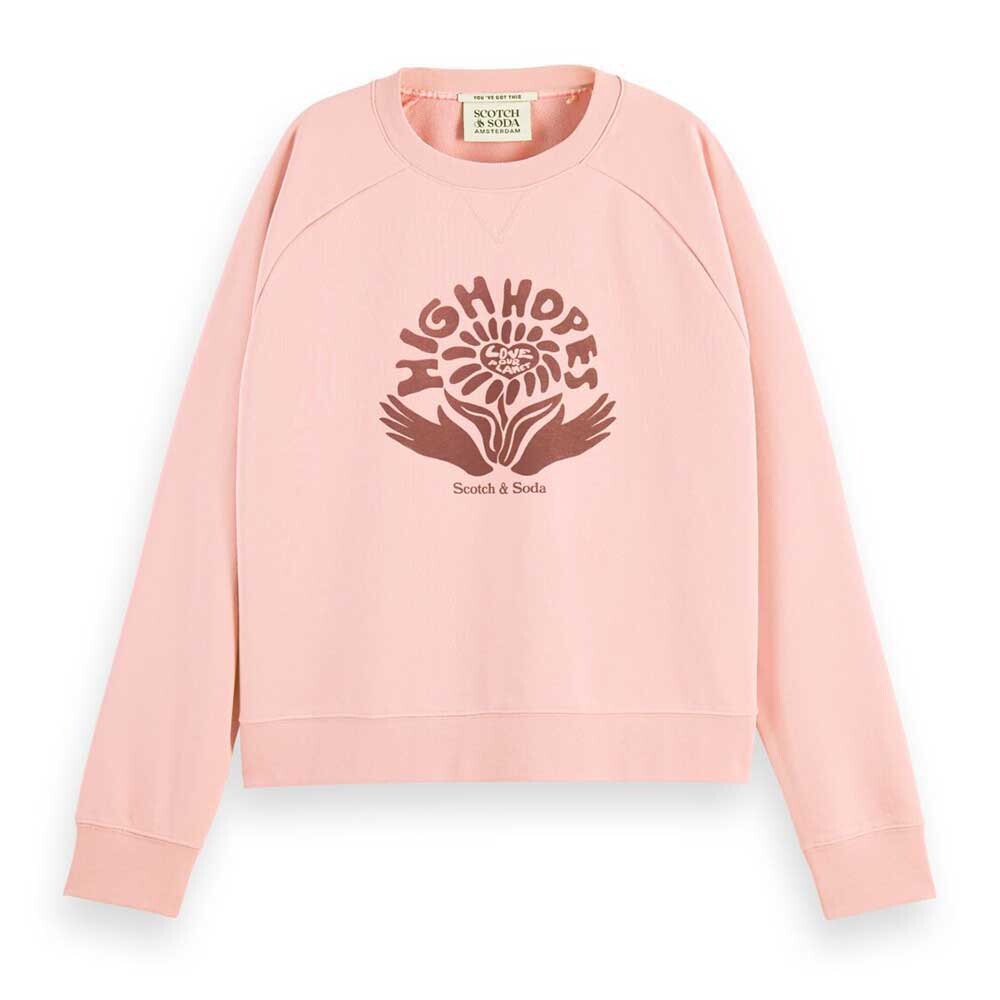 

Толстовка Scotch & Soda Relaxed Fit Raglan, розовый