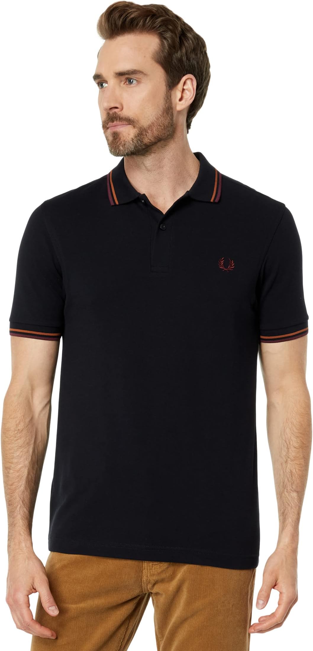 

Рубашка-поло Twin Tipped Shirt Fred Perry, цвет Navy/Nut Flake/Oxblood