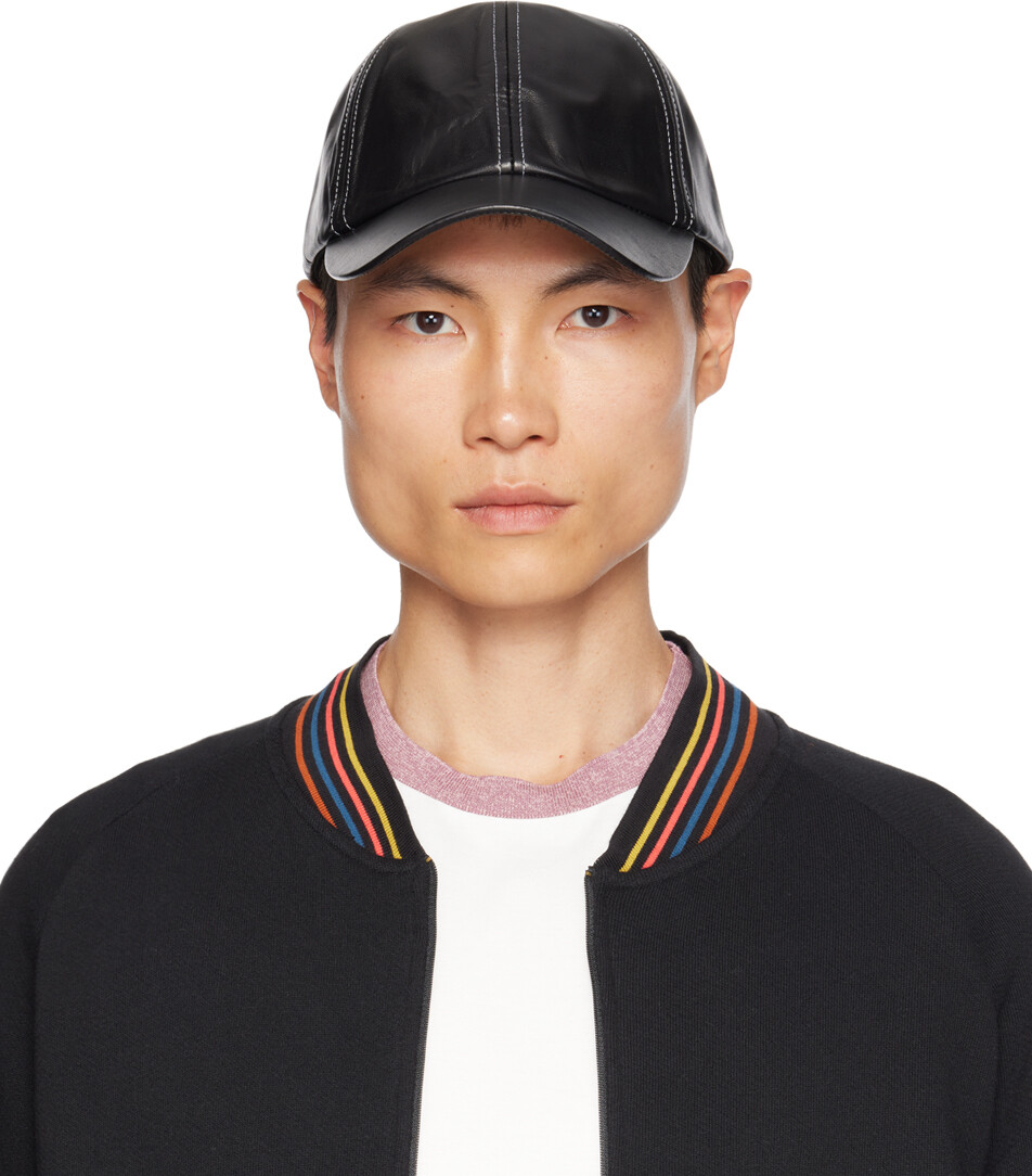 

Черная кожаная кепка Paul Smith