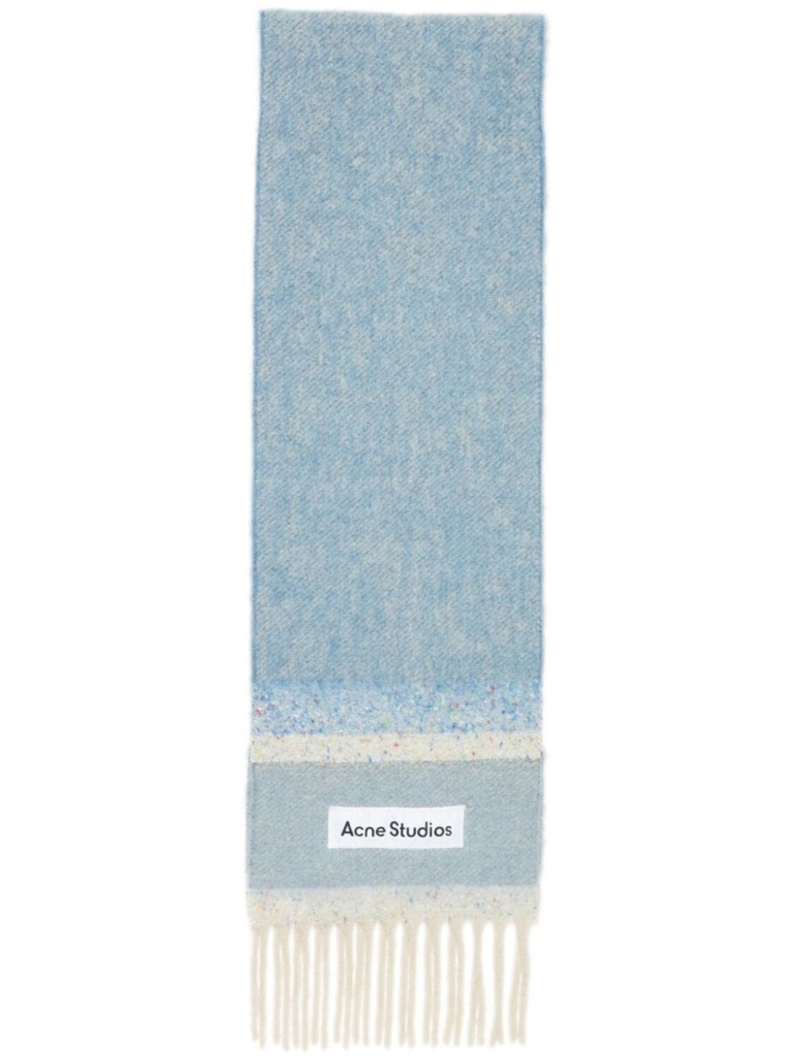 

Acne Studios шарф с бахромой и логотипом, синий