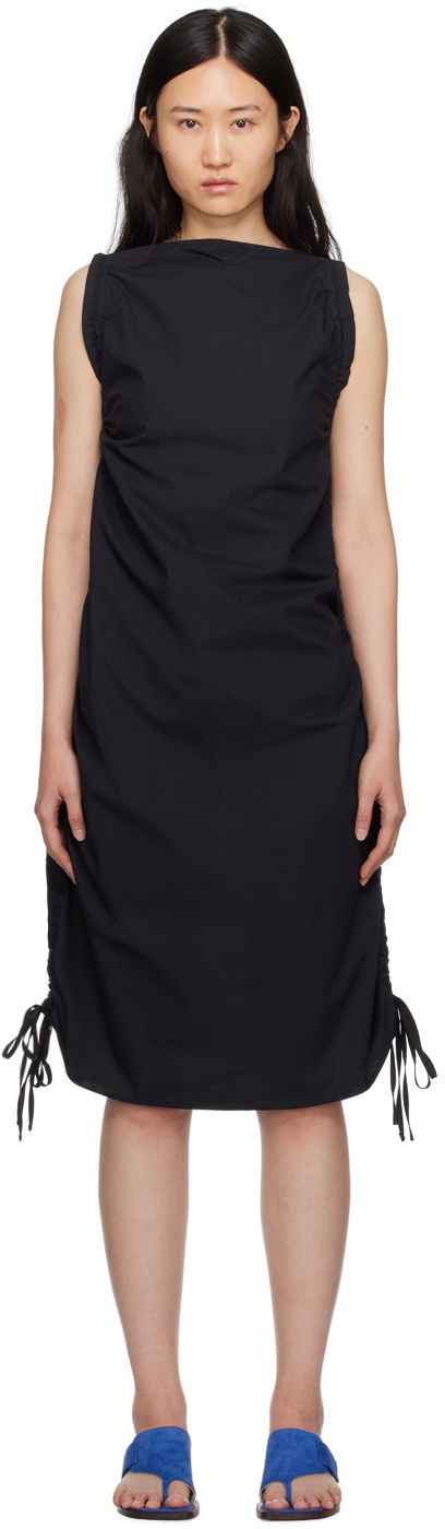 цена Черное платье-миди с рисунком Baserange