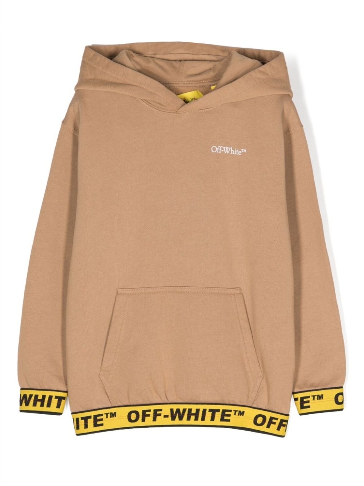 

Худи с логотипом Off-White Kids, бежевый