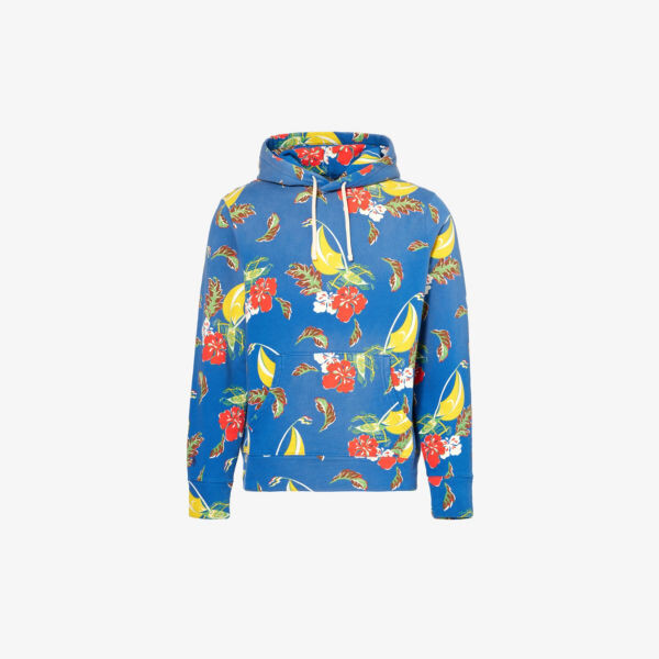 

Худи из смесового хлопка с графическим принтом Polo Ralph Lauren, цвет azure sail