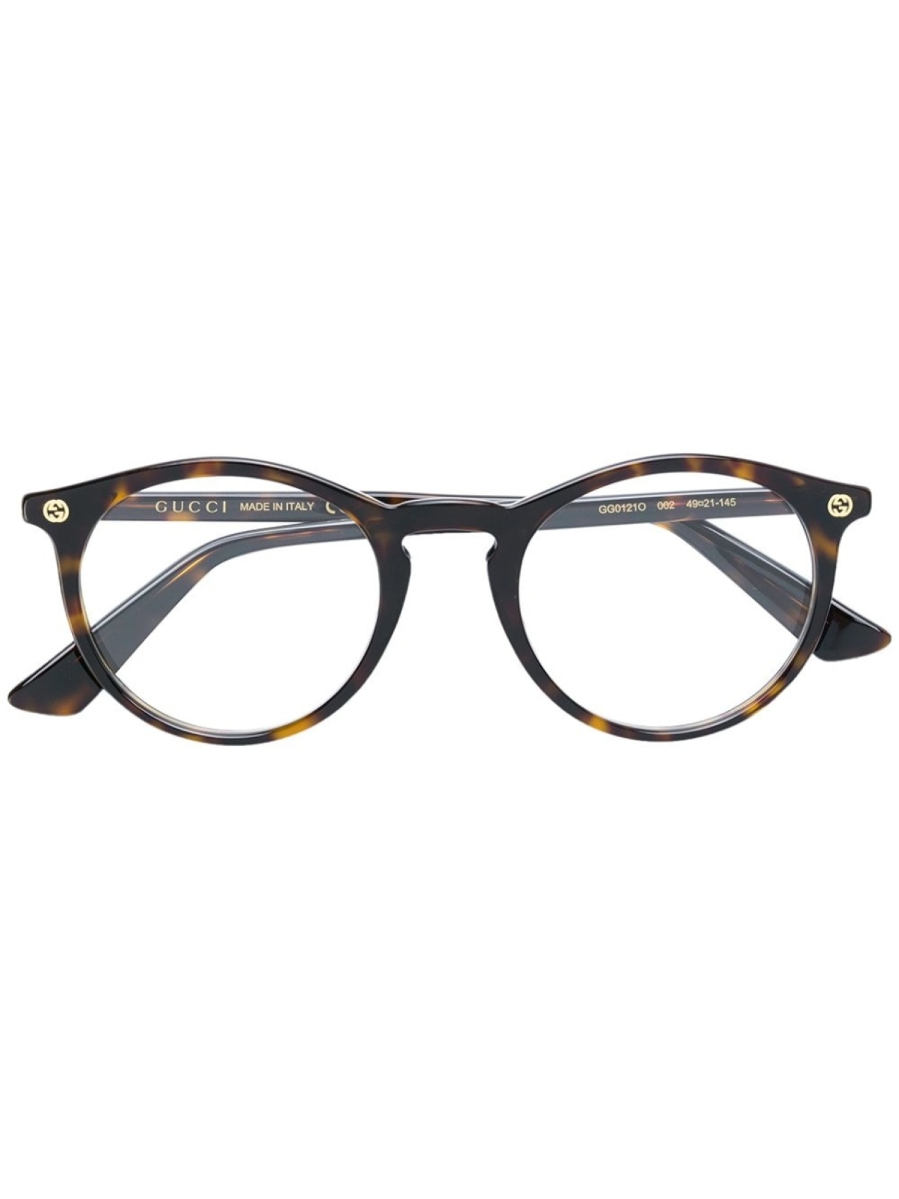 

Gucci Eyewear round shaped glasses, коричневый