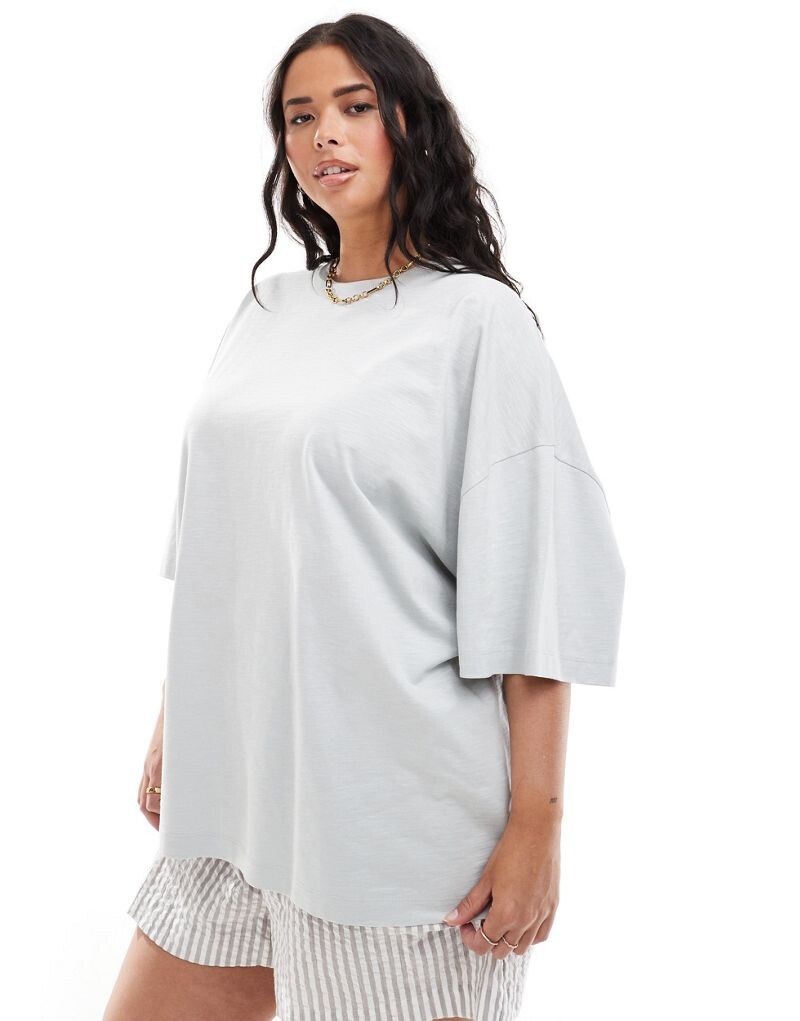 

Цветная футболка оверсайз с камнем ASOS DESIGN Curve ASOS