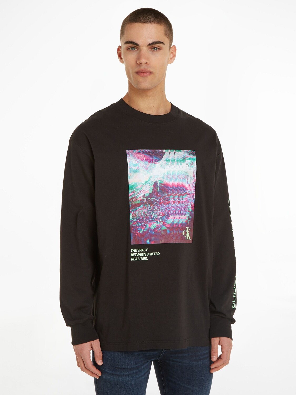 

Футболка с длинным рукавом Calvin Klein Hyper Landscape, черная, Черный