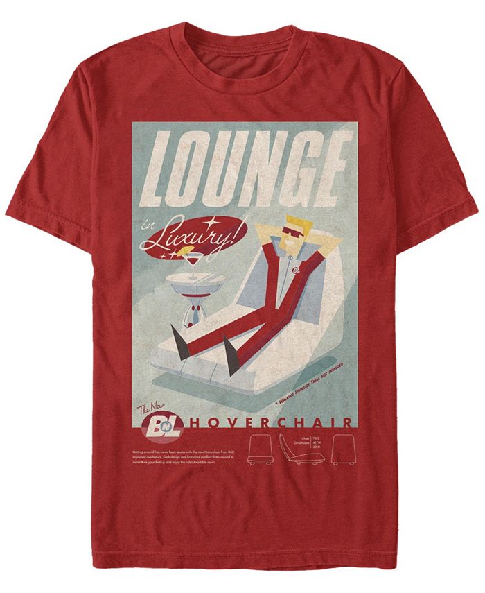 disney wall e level 5 Мужская футболка с коротким рукавом и плакатом Lounge Crew Fifth Sun, красный