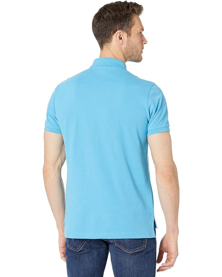 

Поло U.S. POLO ASSN. Solid Cotton Pique Polo with Small Pony, цвет Blue Fin Heather