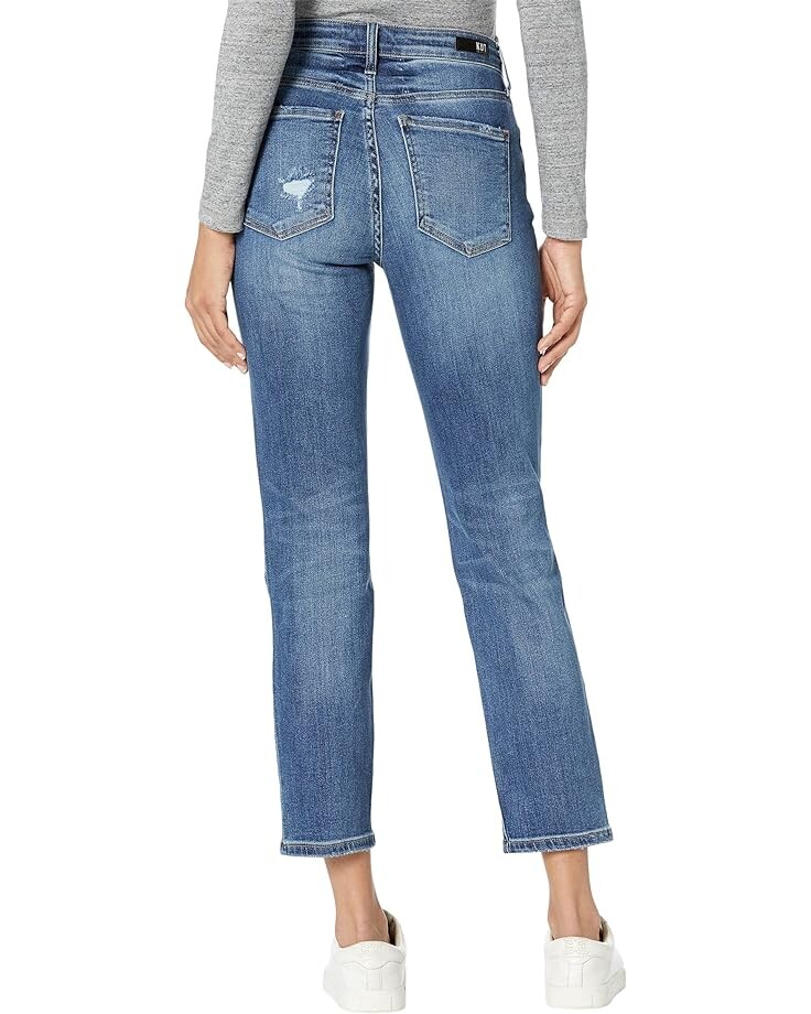 

Джинсы KUT from the Kloth Rachael High-Rise Fab Ab Mom Button Fly Reg Hem in Teaching, цвет Teaching