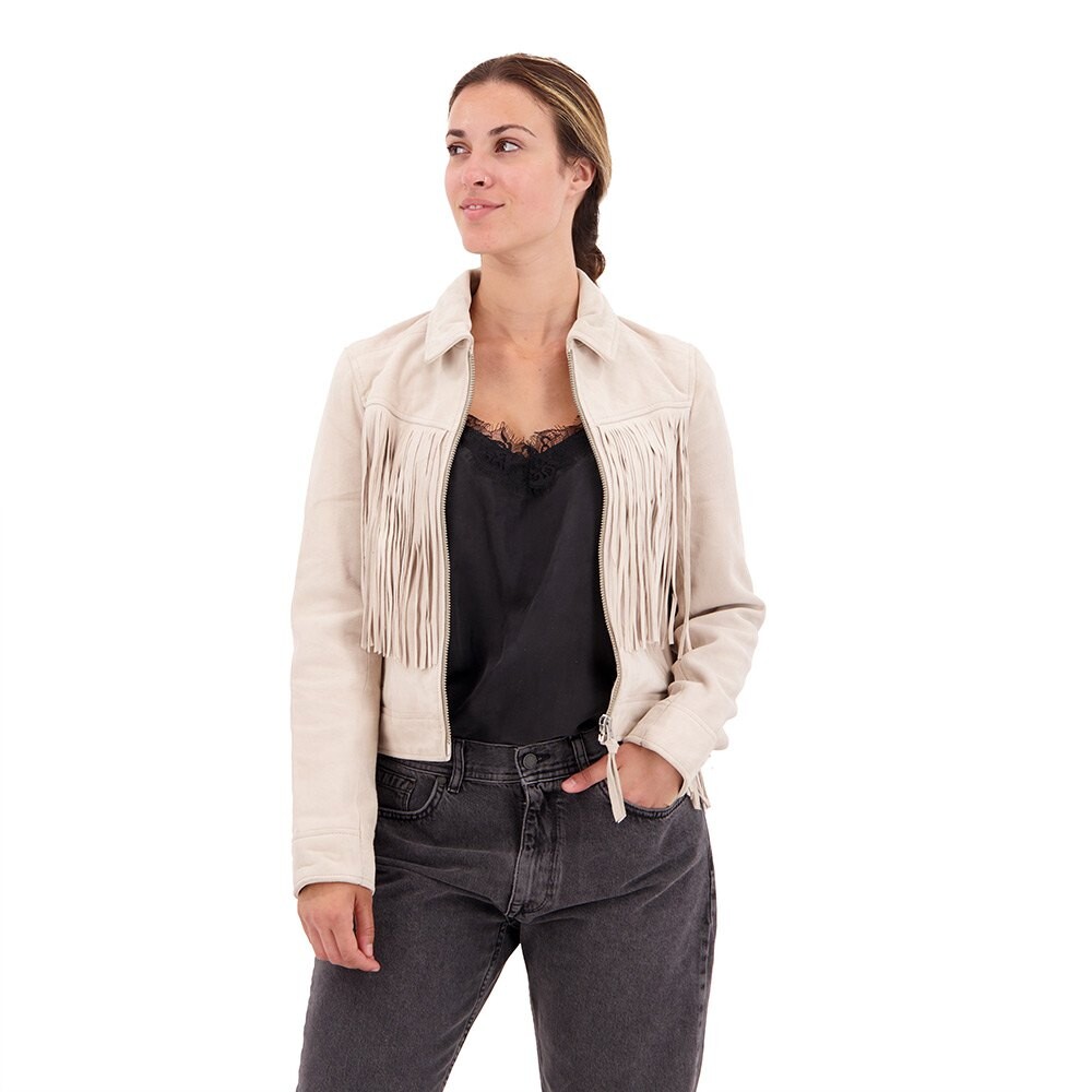 

Куртка Superdry Festival Leather, белый