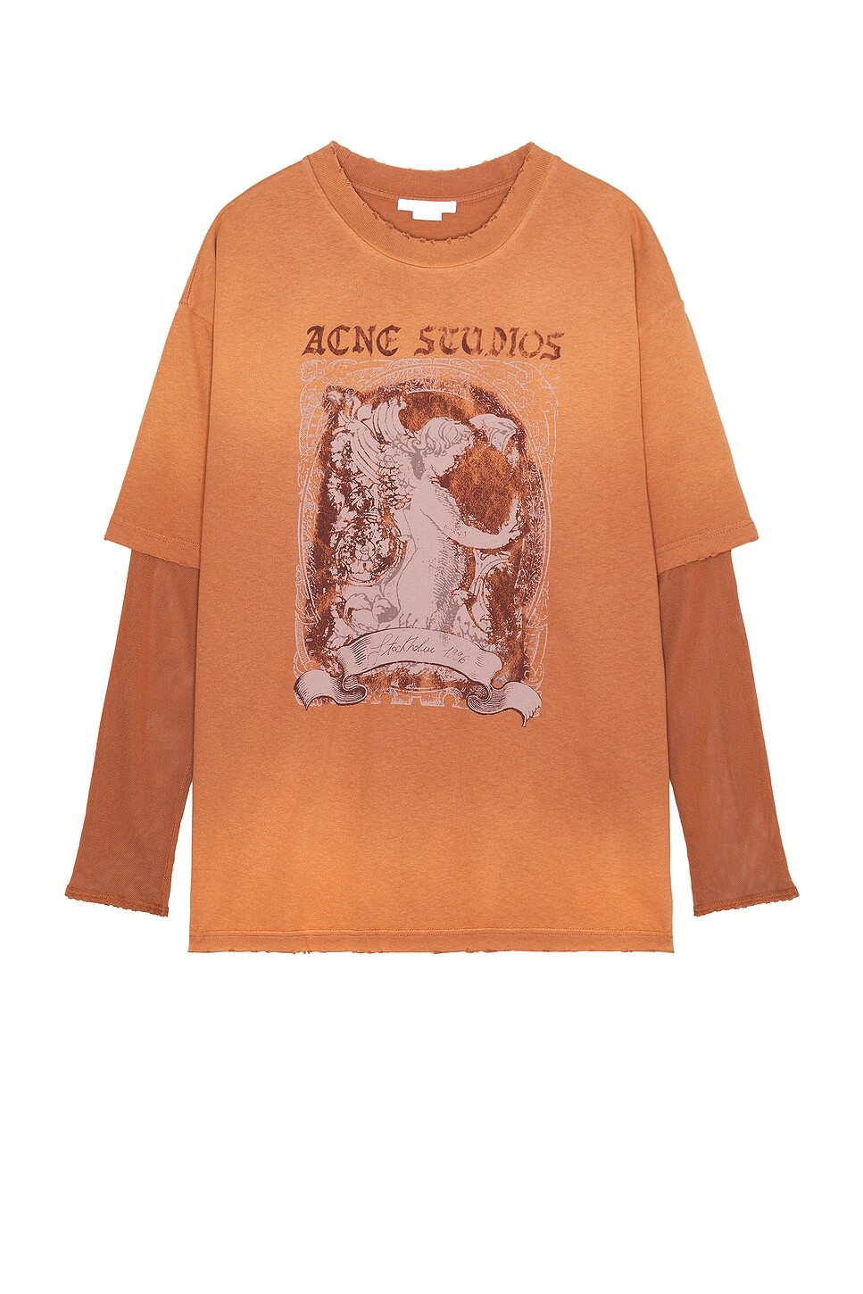 

Двойная рубашка Edra Acne Studios, цвет Rust Red