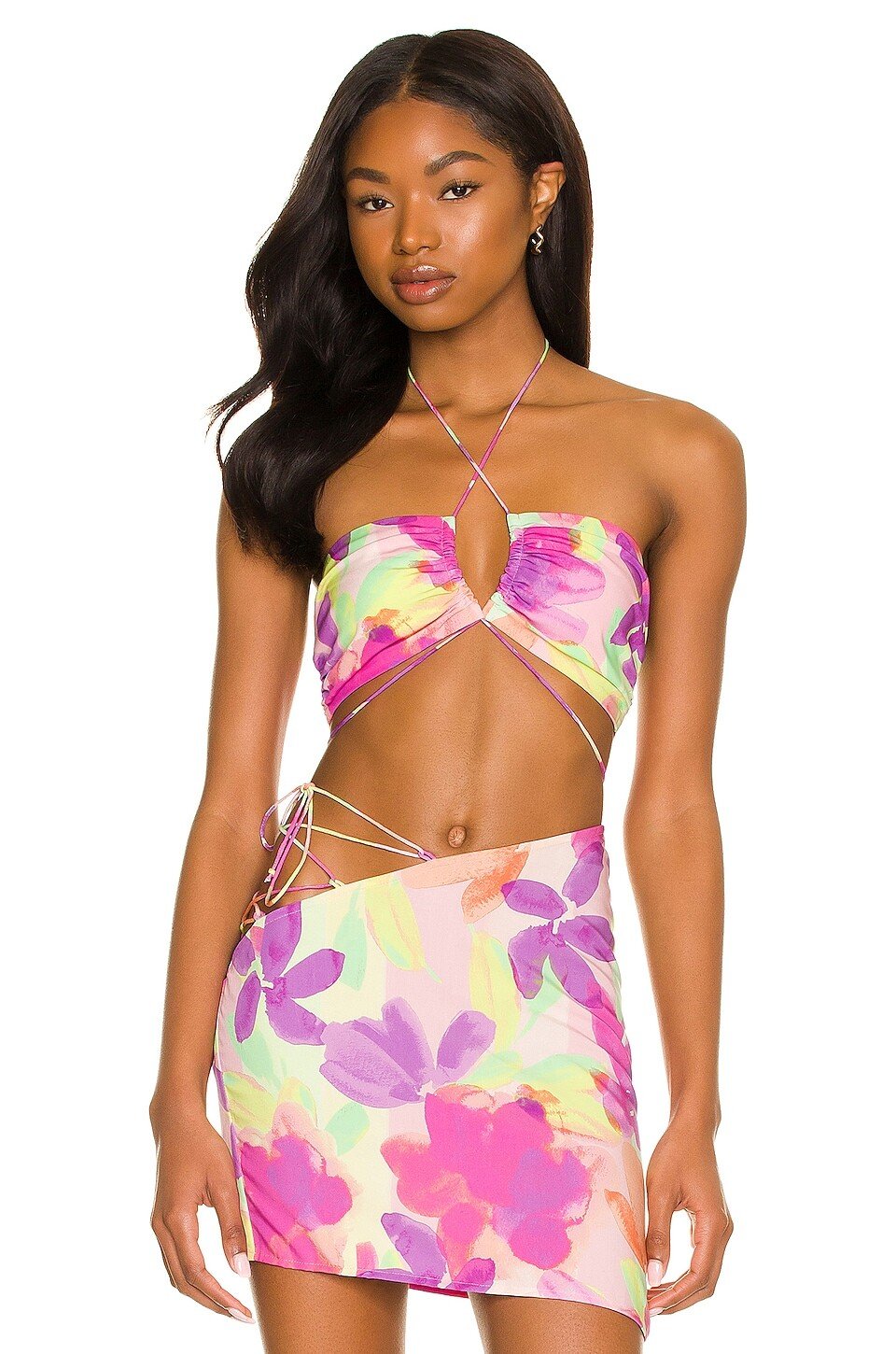

Топ For Love & Lemons x REVOLVE Monique Bra, цвет Pink Floral