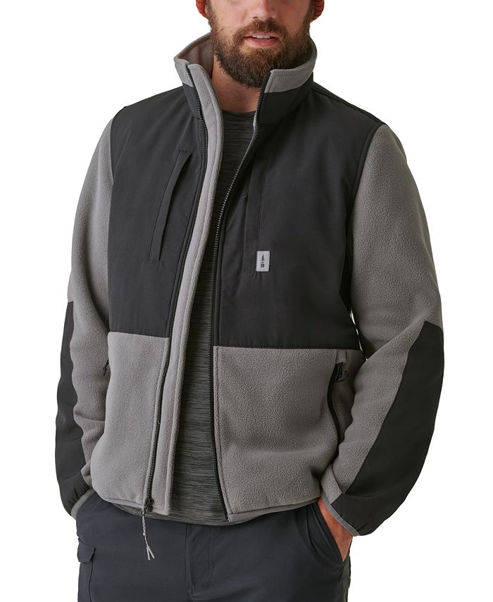 Мужская утепленная флисовая куртка с молнией во всю длину B-Warm BASS OUTDOOR, серый