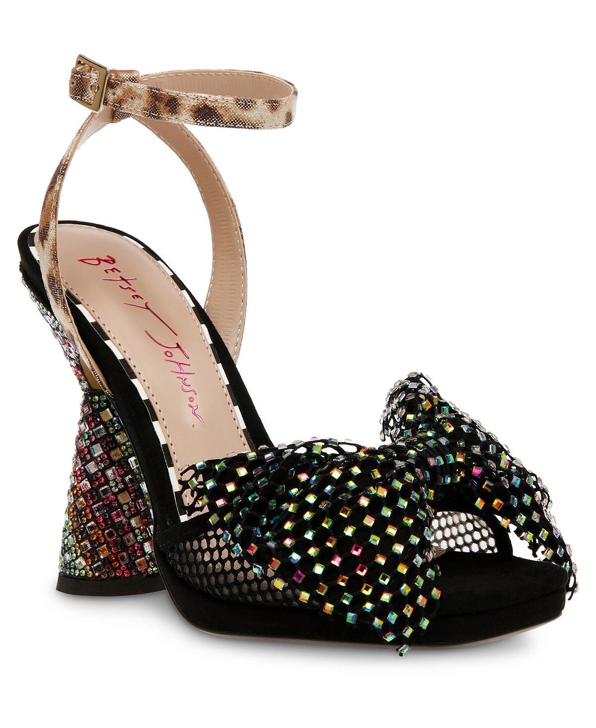 

Женские туфли Aisha на каблуке с бантиком в сеточку и стразами Betsey Johnson