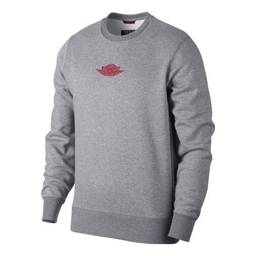 Толстовка Air Jordan Round Neck Pullover Long Sleeves Gray, серый футболка jordan round neck pullover long sleeves t men s black черный