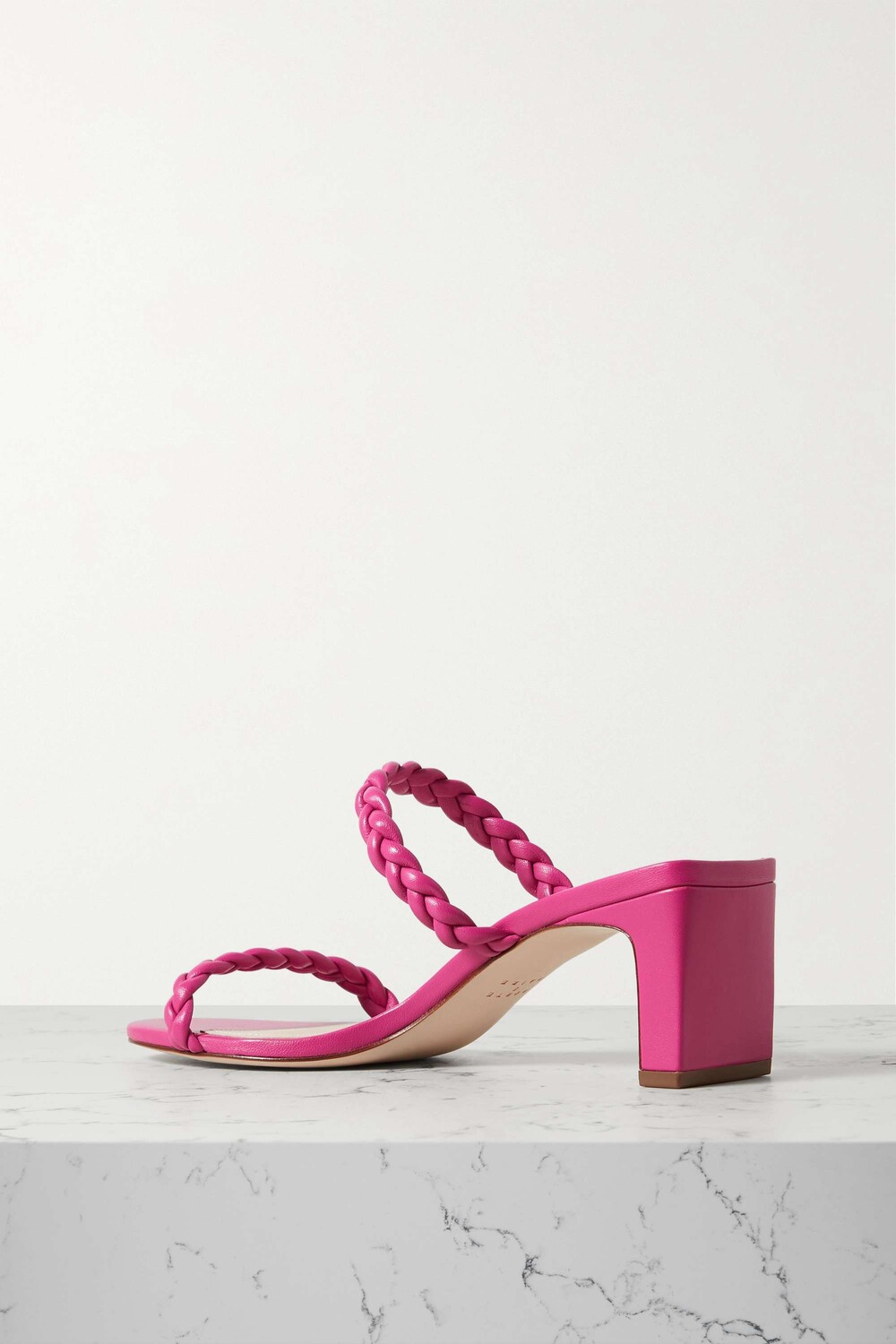

PORTE & PAIRE Плетеные кожаные мюли, фуксия