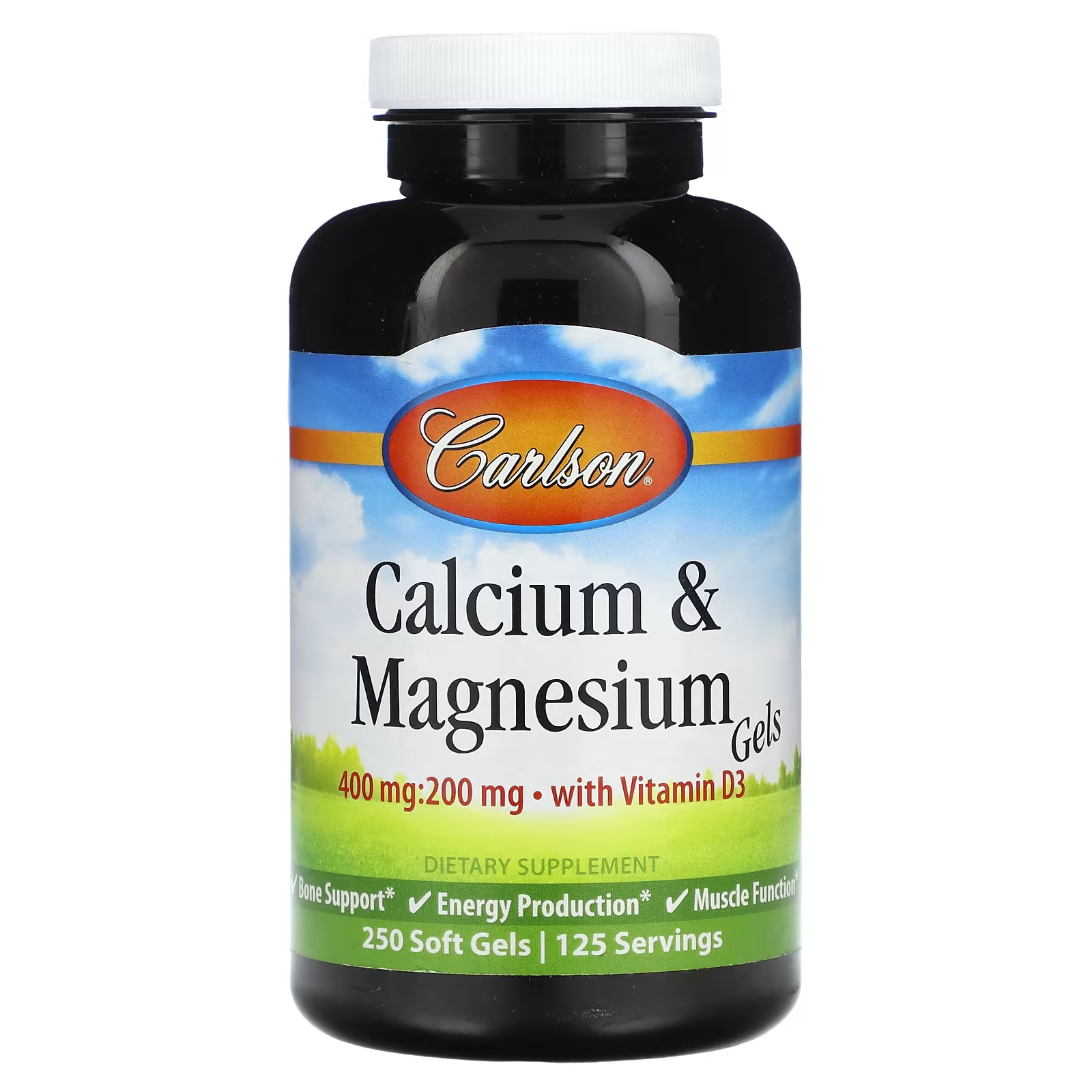 Carlson Гели кальция и магния 250 мягких гелей carlson c гели 1000 мг 250 мягких таблеток