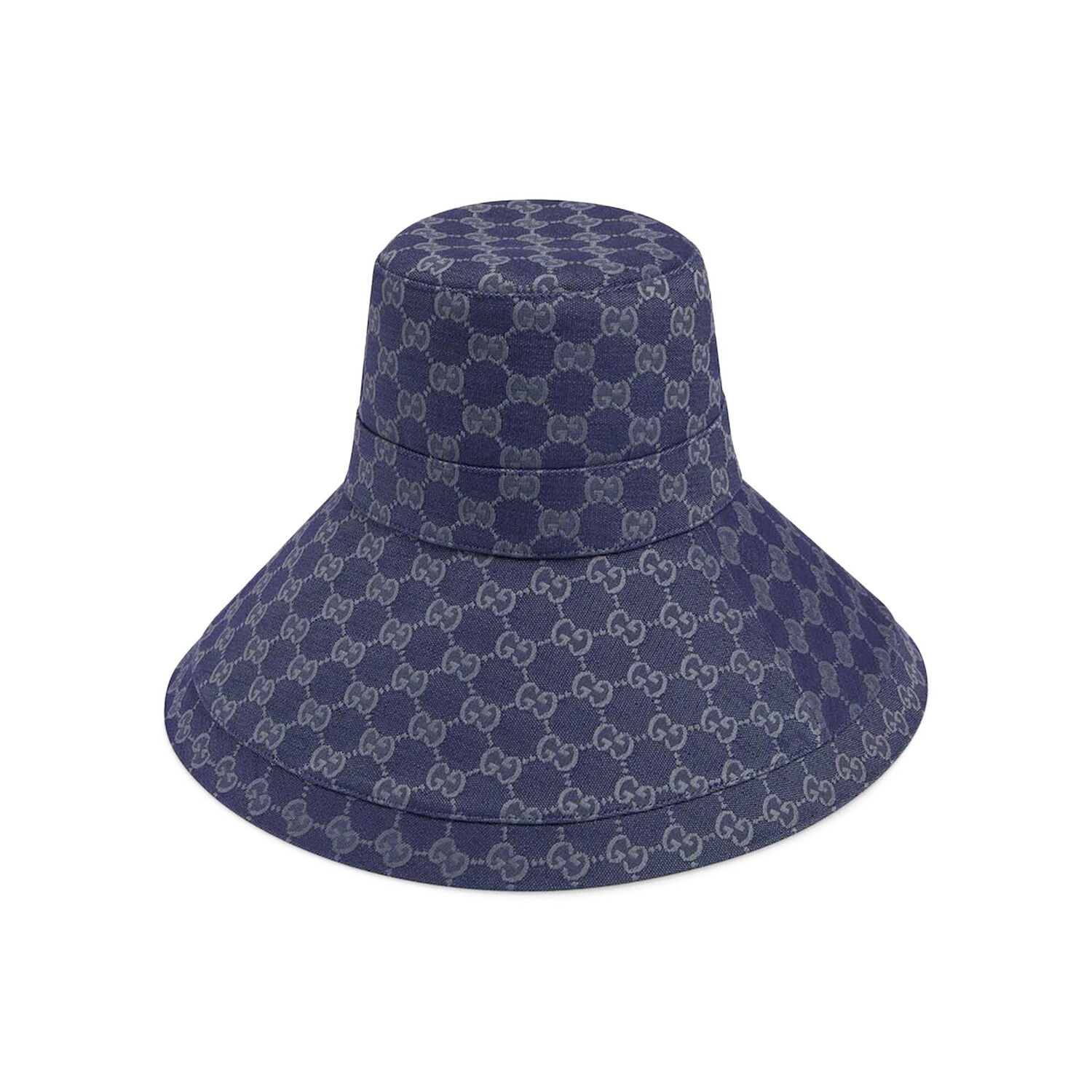 

Пляжная шляпа с широкими полями Gucci GG, цвет Синий/Серый