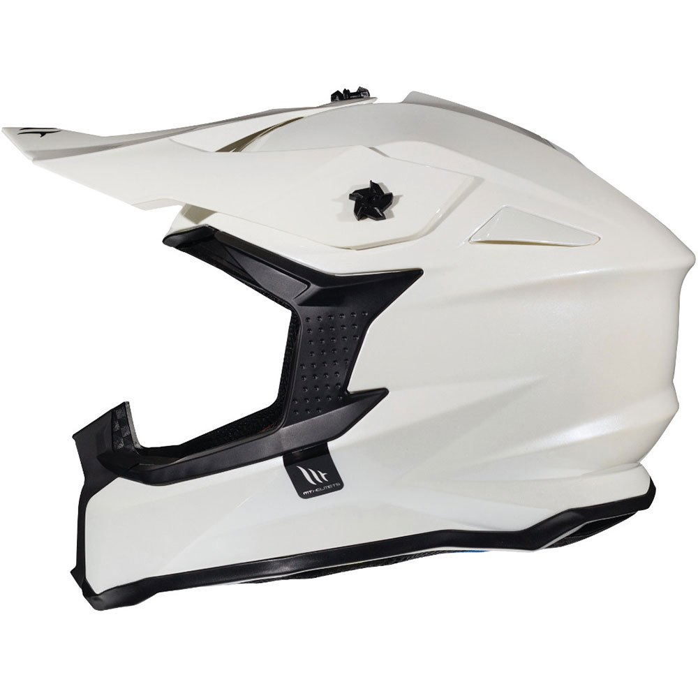 цена Шлем для мотокросса MT Helmets Falcon Solid, белый